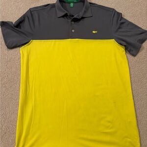 Masters Men's Gray and Yellow Polo Shirt